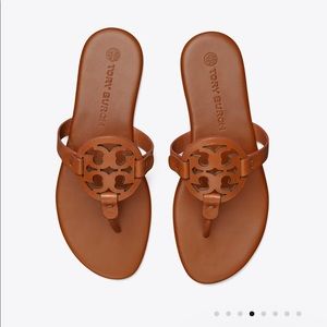 Tory Burch Miller Calf Leather Miele 200 Soft Sandal 7.5